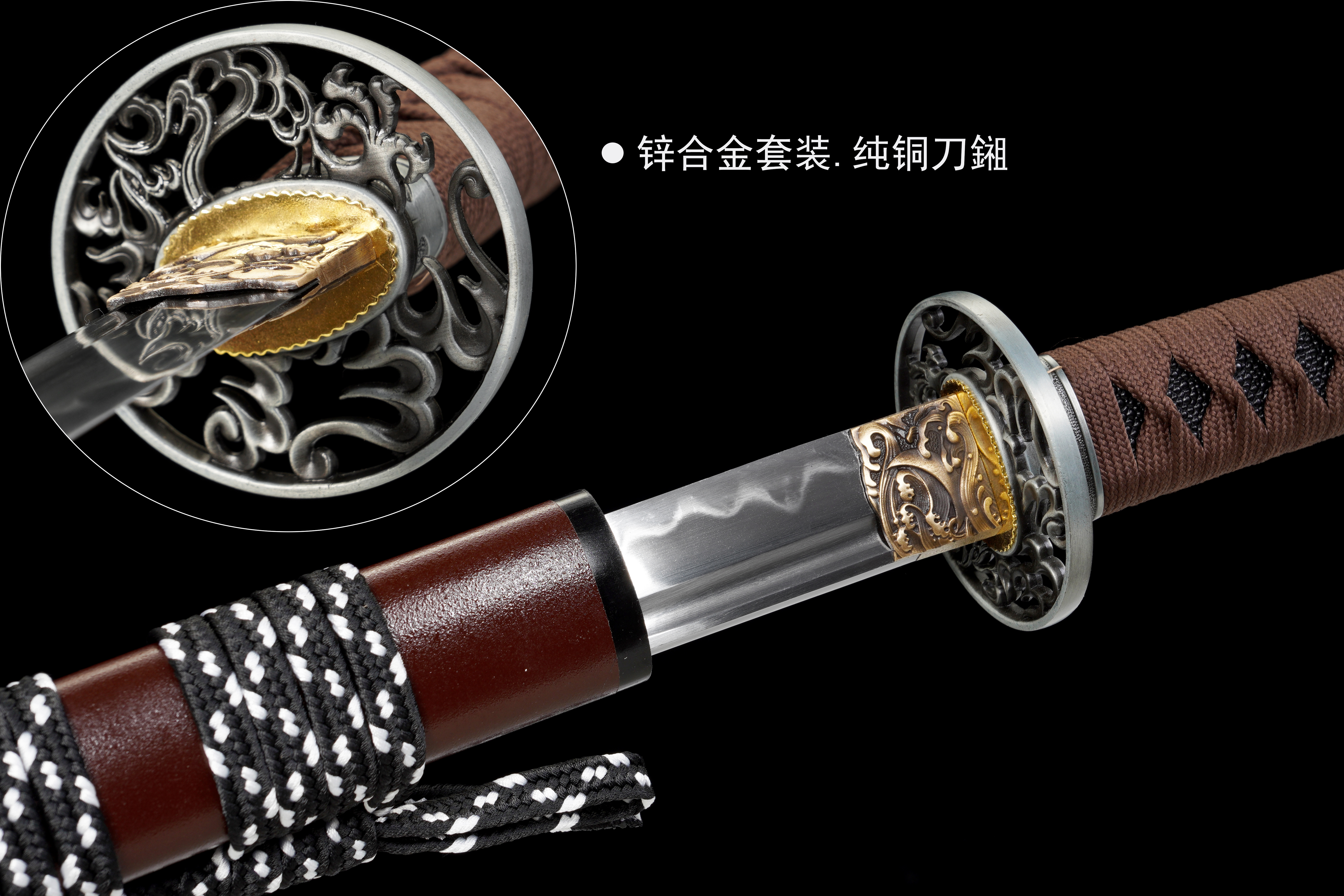 武士打刀—冥炎斩】(未开刃） - 龙泉千龙刀剑厂